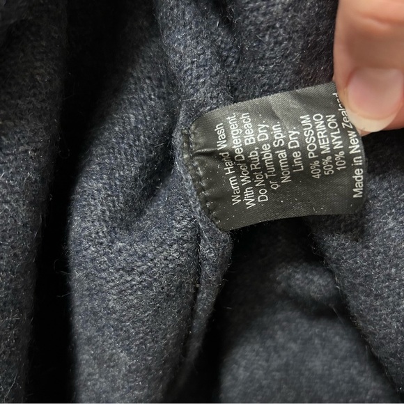 Waimate Possum Merino Wool Crewneck Sweater XL Made in New Zealand Blue - Picture 4 of 6